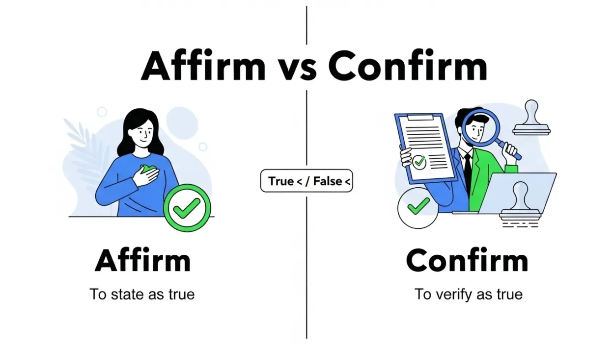 Affirm vs Confirm