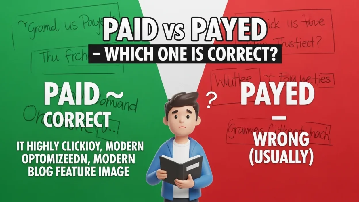 Paid vs Payed