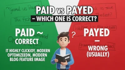 Paid vs Payed
