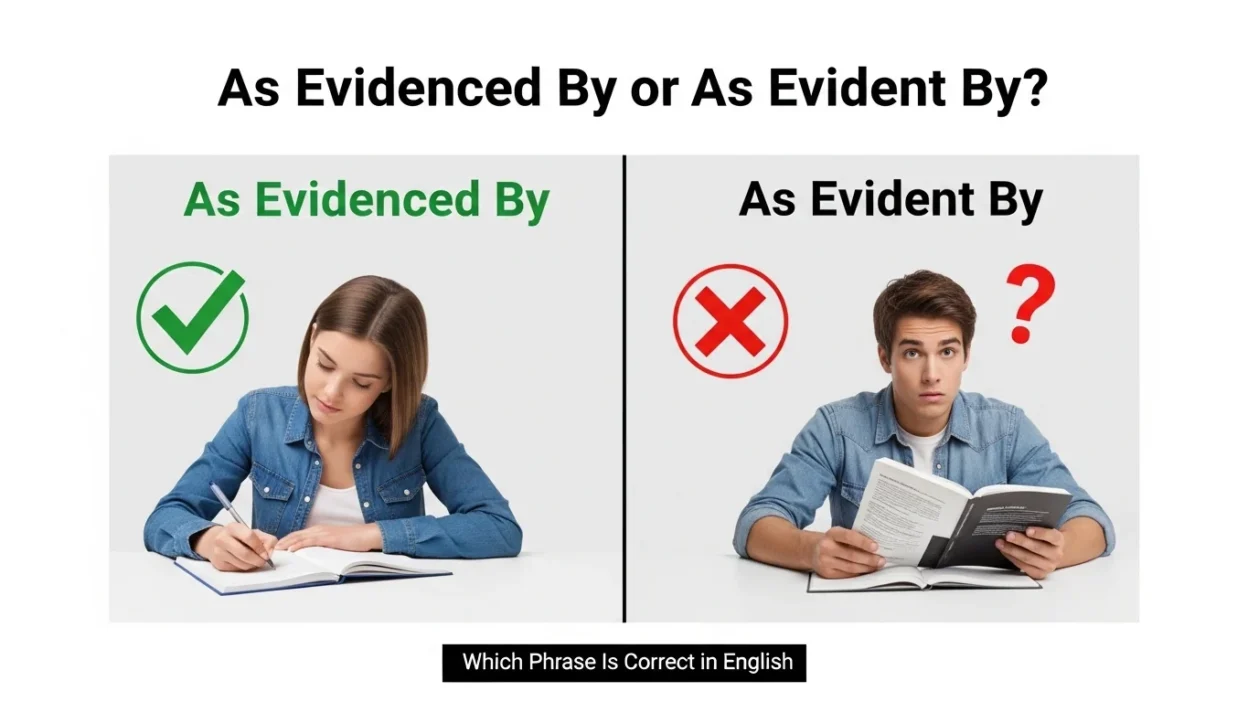 As Evidenced By or As Evident By