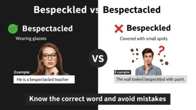 Bespeckled or Bespectacled