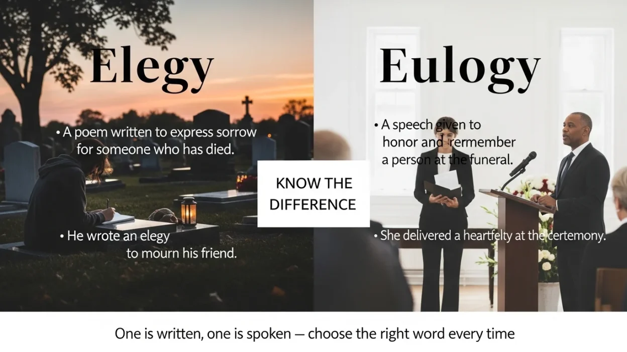 Elegy vs Eulogy