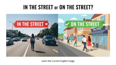 In the Street or on the Street