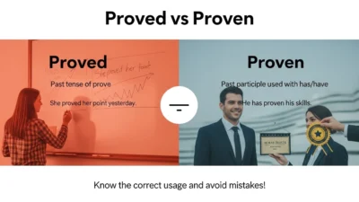Proved vs Proven