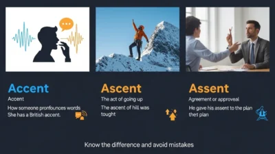 Accent vs Ascent vs Assent