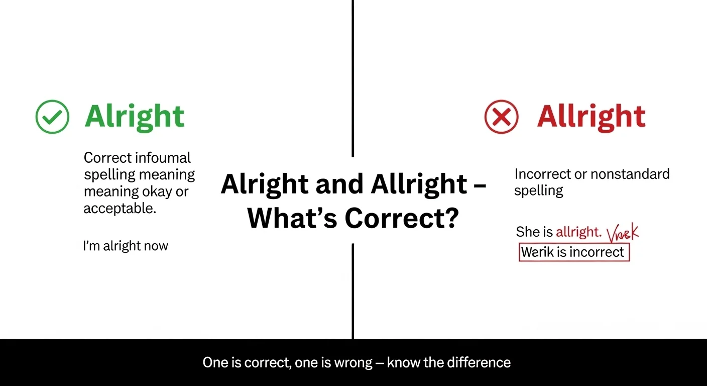Alright vs Allright: Which One Is Correct (And Why It Matters)?