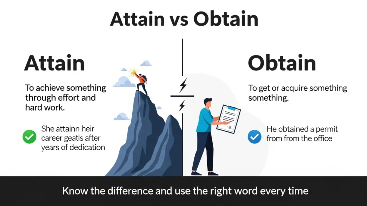 Attain vs Obtain