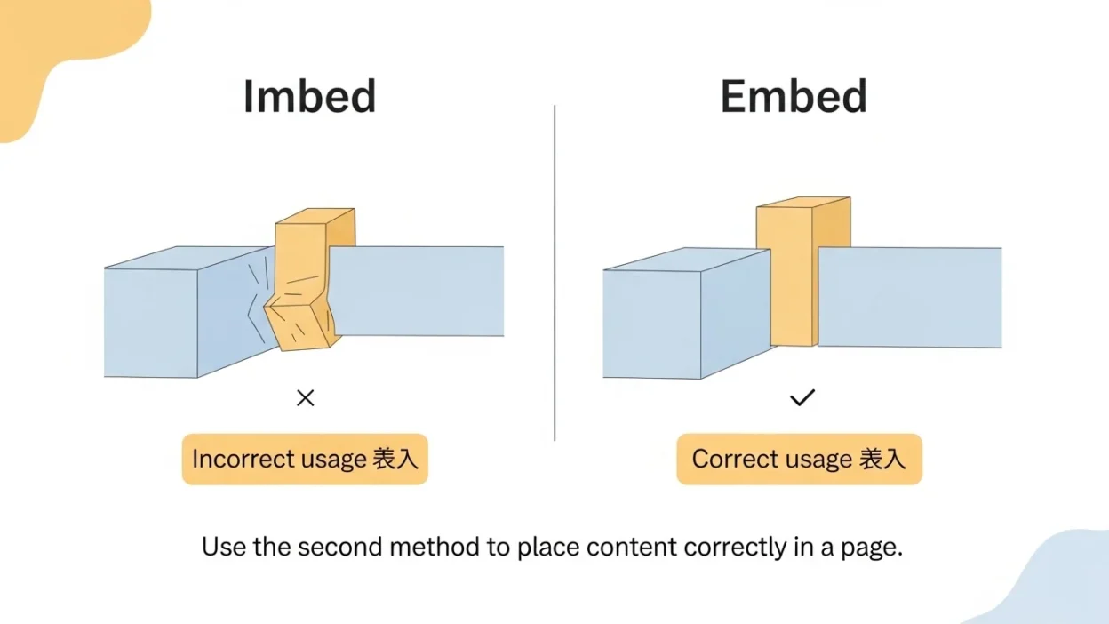 Imbed vs Embed