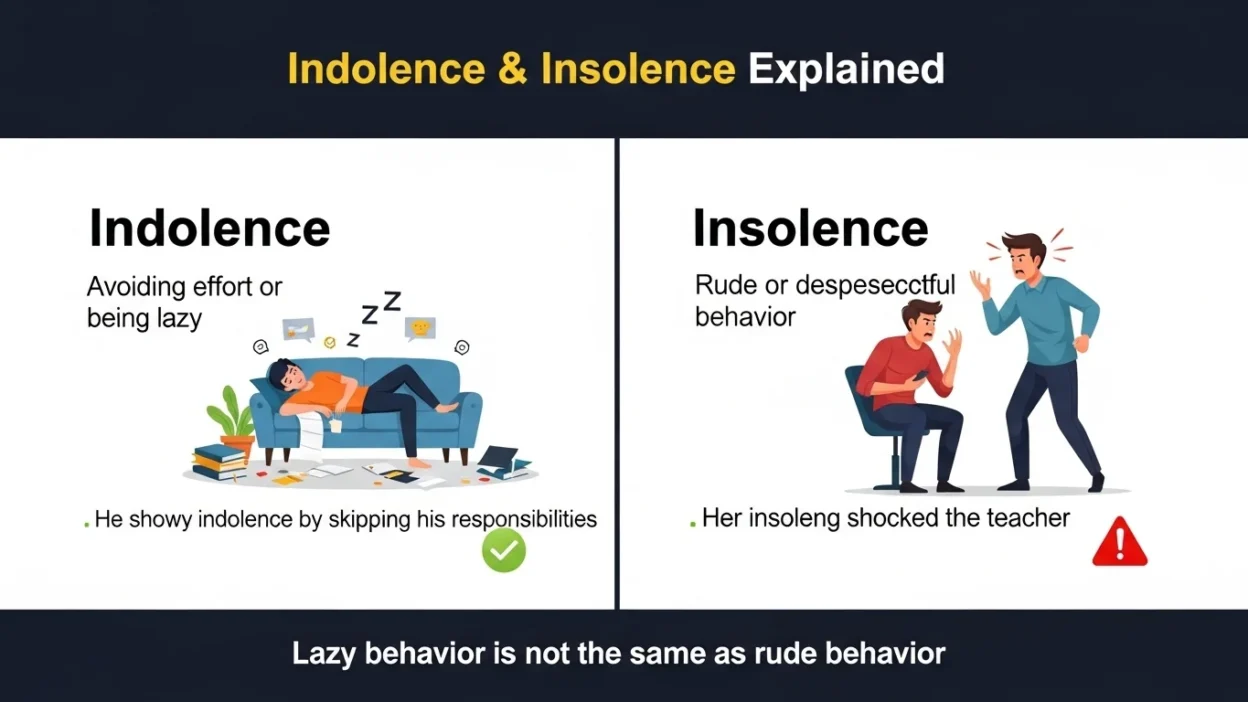 Indolence vs Insolence