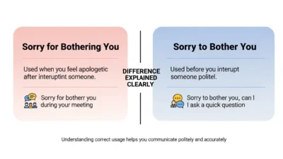 Sorry for Bothering You vs Sorry to Bother You