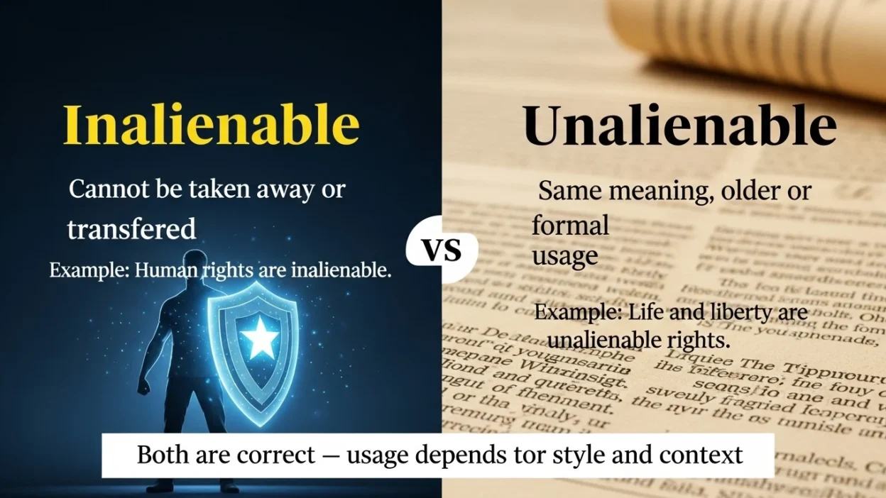 Unalienable vs Inalienable