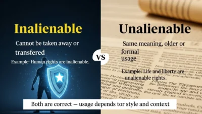 Unalienable vs Inalienable