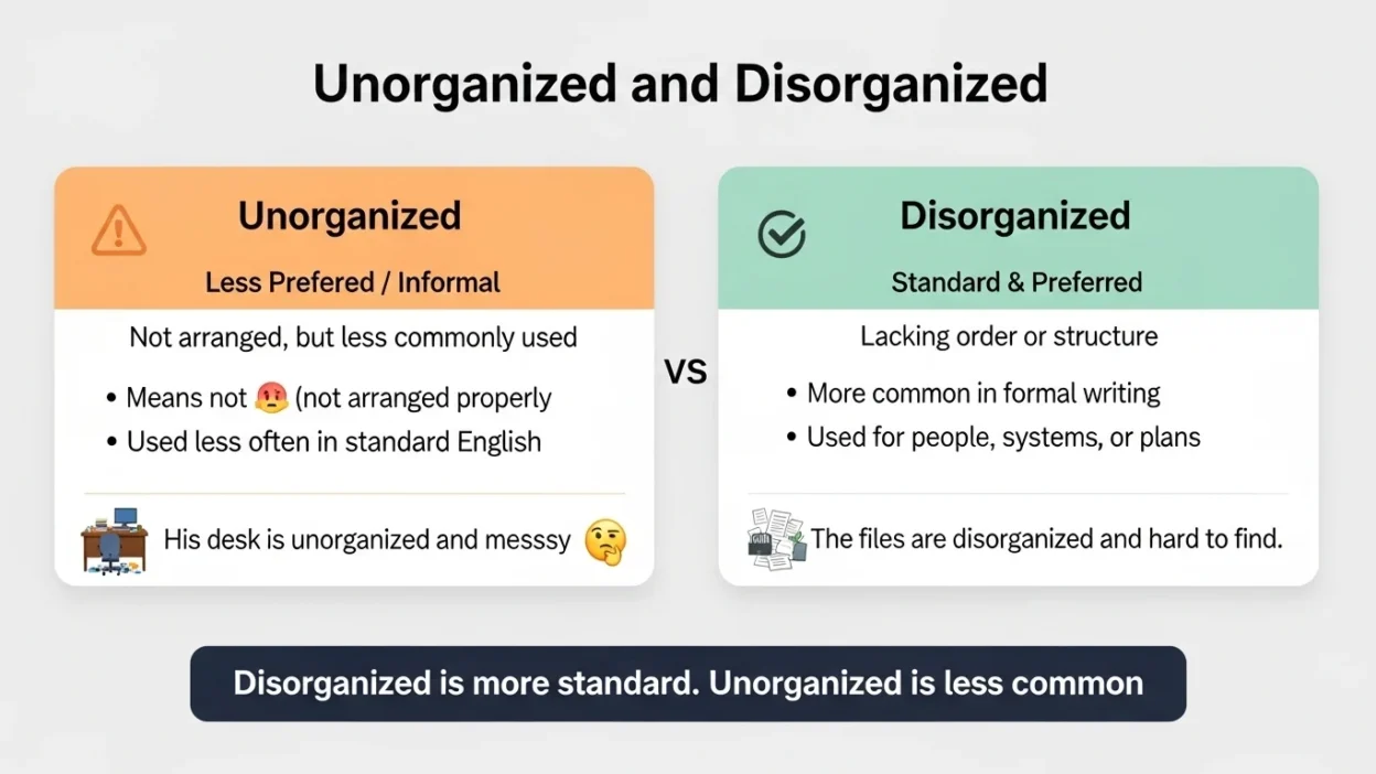 Unorganized or Disorganized