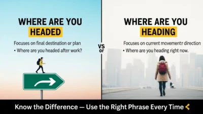 Where Are You Headed or Where Are You Heading