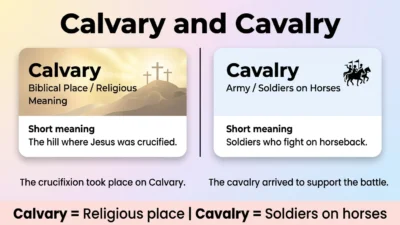 Calvary vs Cavalry