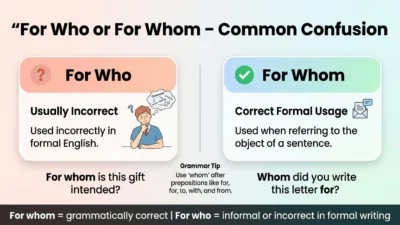 For Who or For Whom