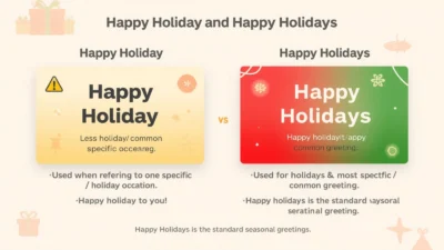 Happy Holiday or Happy Holidays
