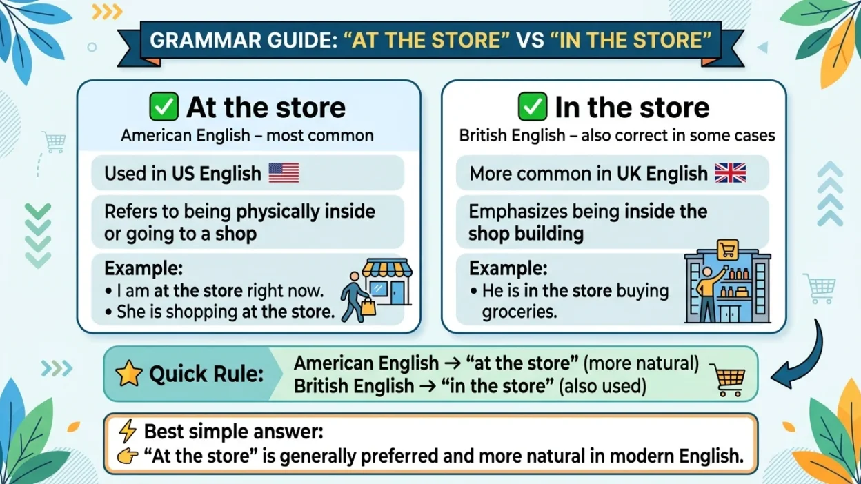 In the Store or at the Store
