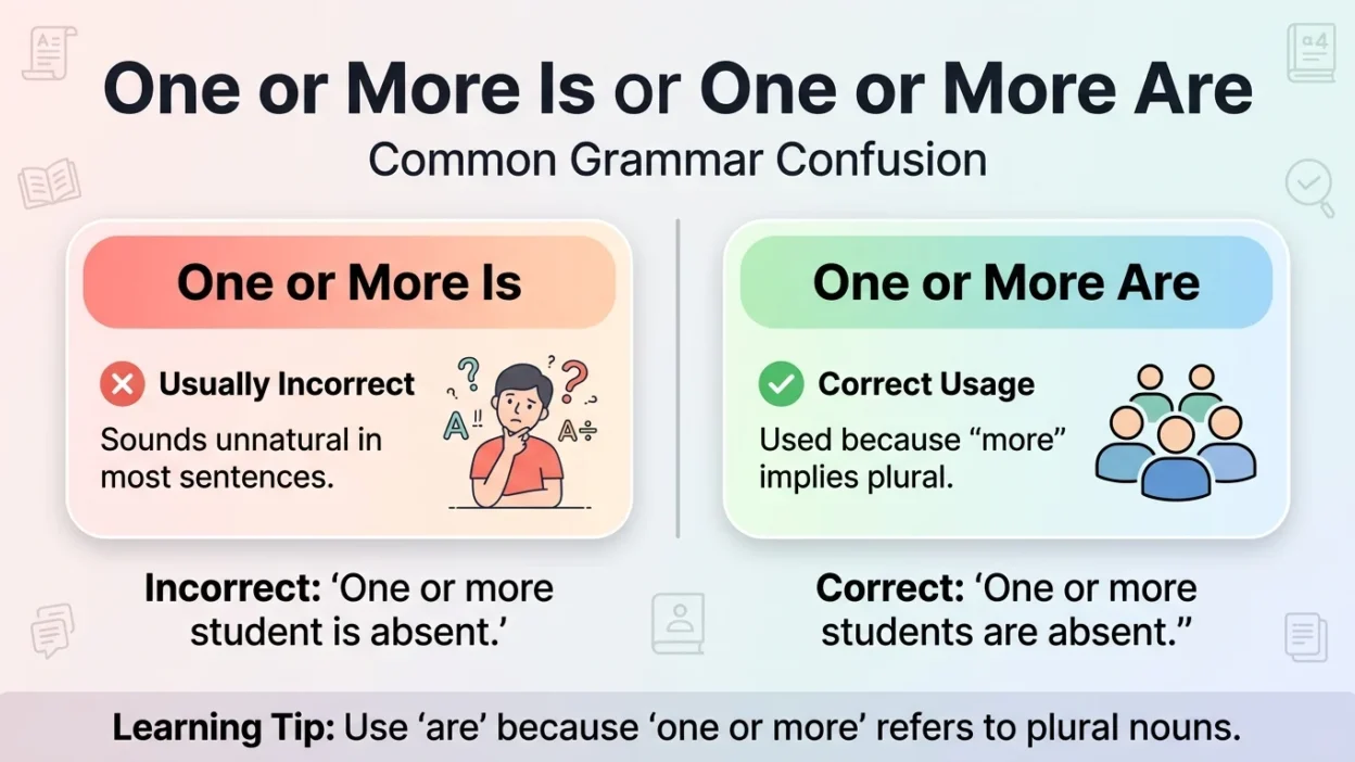 One or More Is or One or More Are