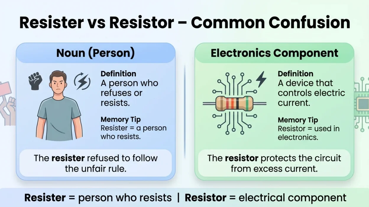 Resister vs Resistor