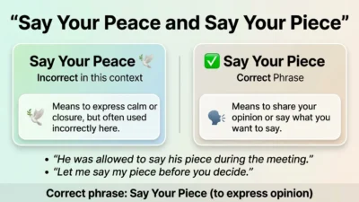 Say Your Peace or Say Your Piece