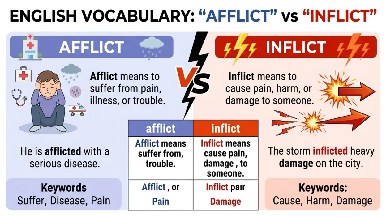 Afflict vs Inflict
