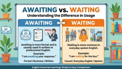 Awaiting vs Waiting