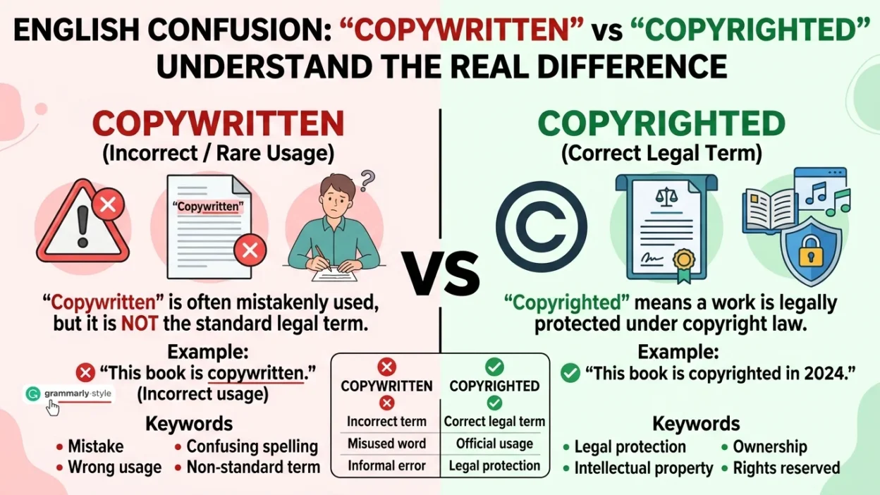 Copywritten vs Copyrighted