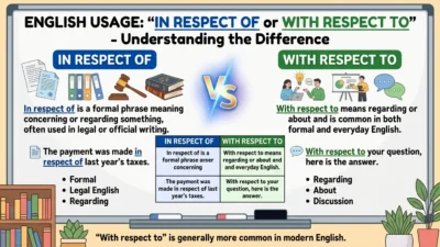 In Respect Of or With Respect To