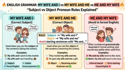 My Wife and I vs My Wife and Me vs Me and My Wife
