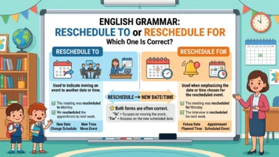 Reschedule To or Reschedule For